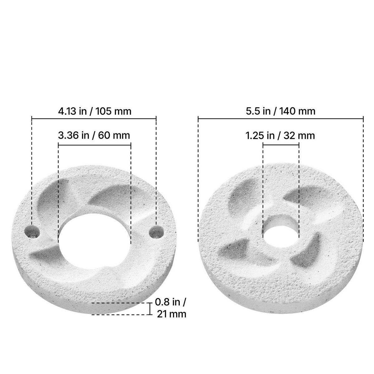 GETREIDEMUHLE 2-teiliges Set Ersatzmahlscheiben Kompatibel Mit GM-002 - Silberfarben, Metall (18/8/18cm) - Rolipo