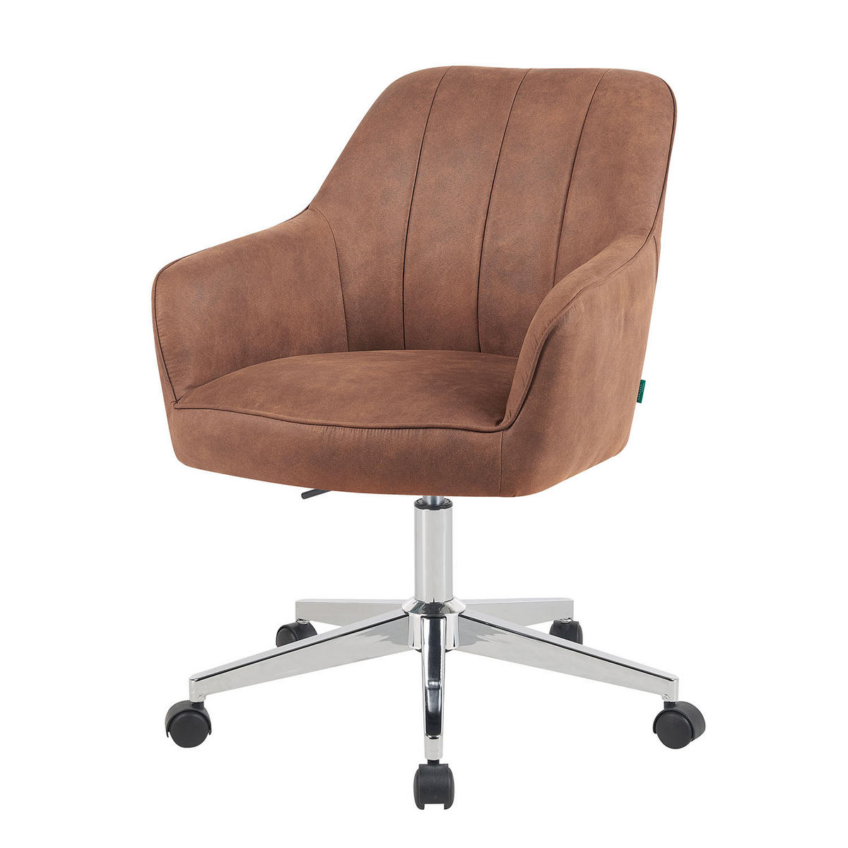BÜROSTUHL Mika-Lian - Chromfarben/Braun, Textil/Metall (60/84/65cm) - DUBI Möbel