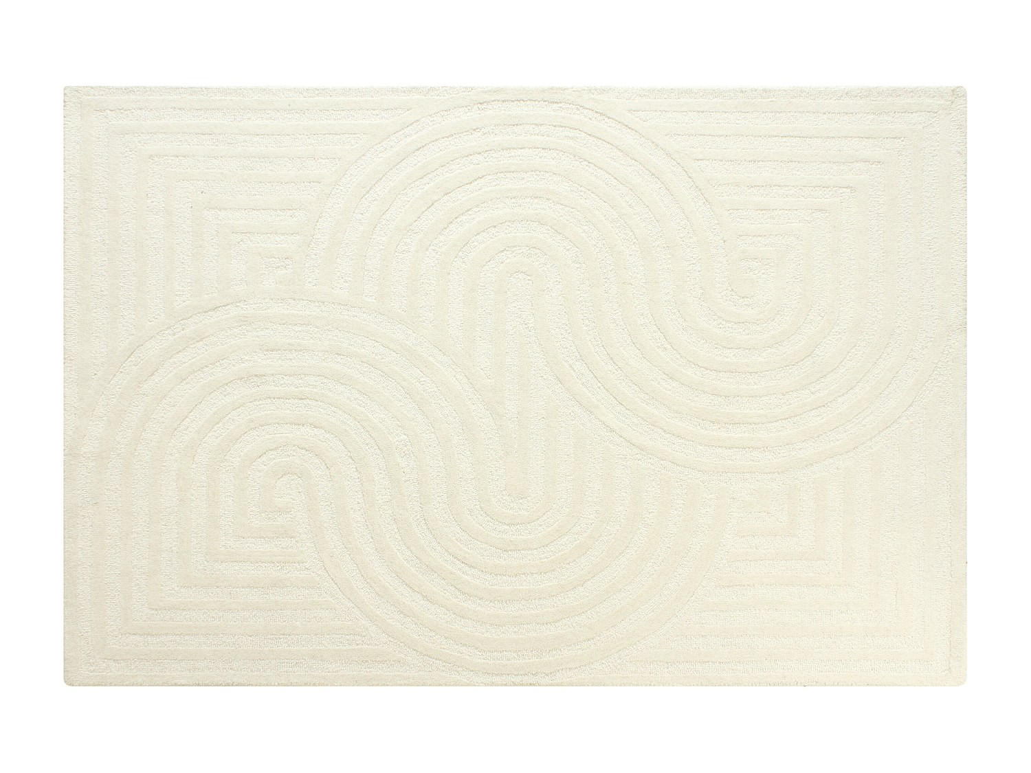 WOHNZIMMERTEPPICH - 230 cm x 160 cm - stoff - gebrochenes weiß Luzan - Weiß, Textil (230/160cm) - Vente-Unique