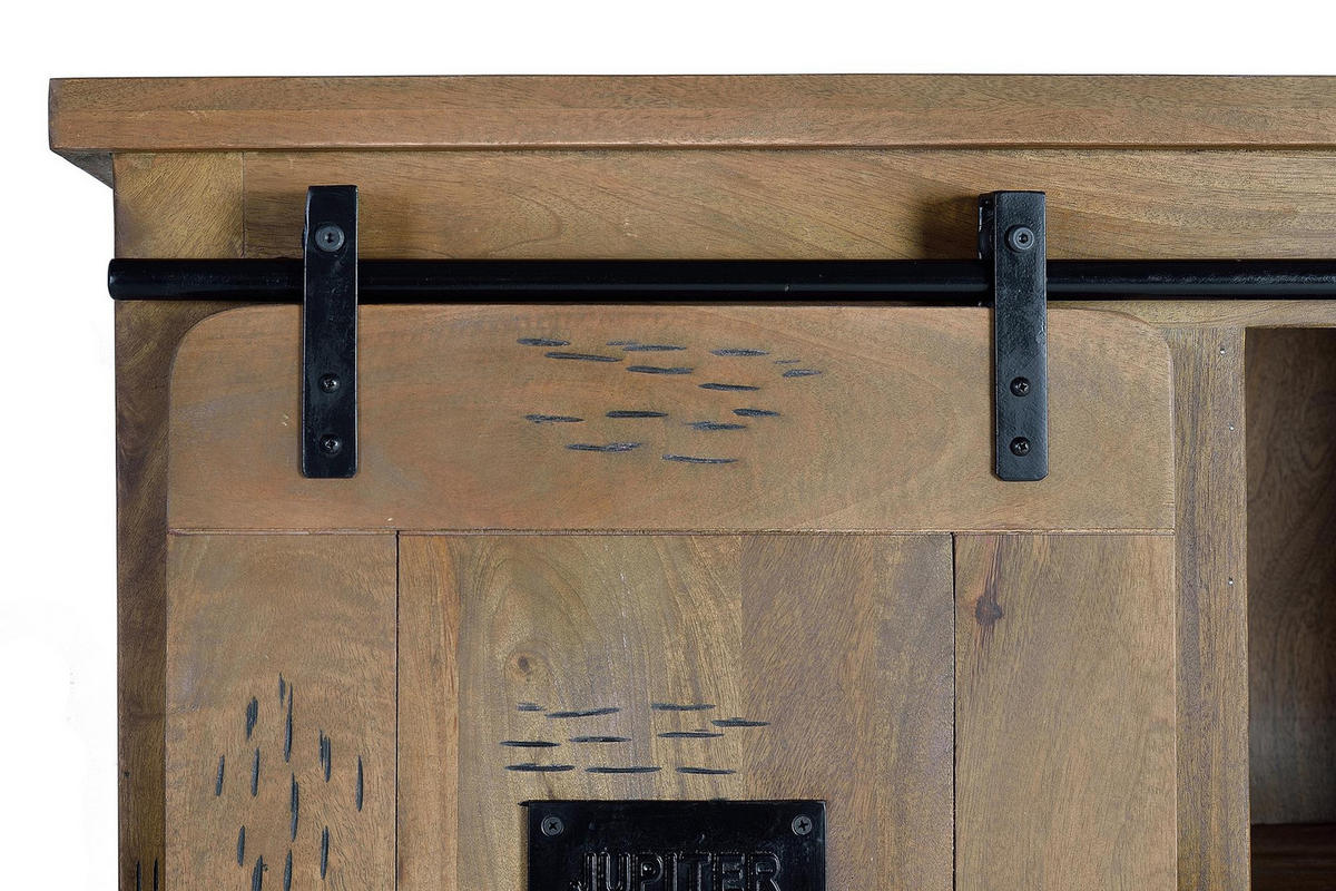 SIDEBOARD aus Mangoholz und Metall - Braun, Holz (45/160/150cm) - Giner y Colomer