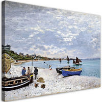 WANDBILD strand bei sainte adresse claude monet - Multicolor, Textil (60/40cm) - Feeby