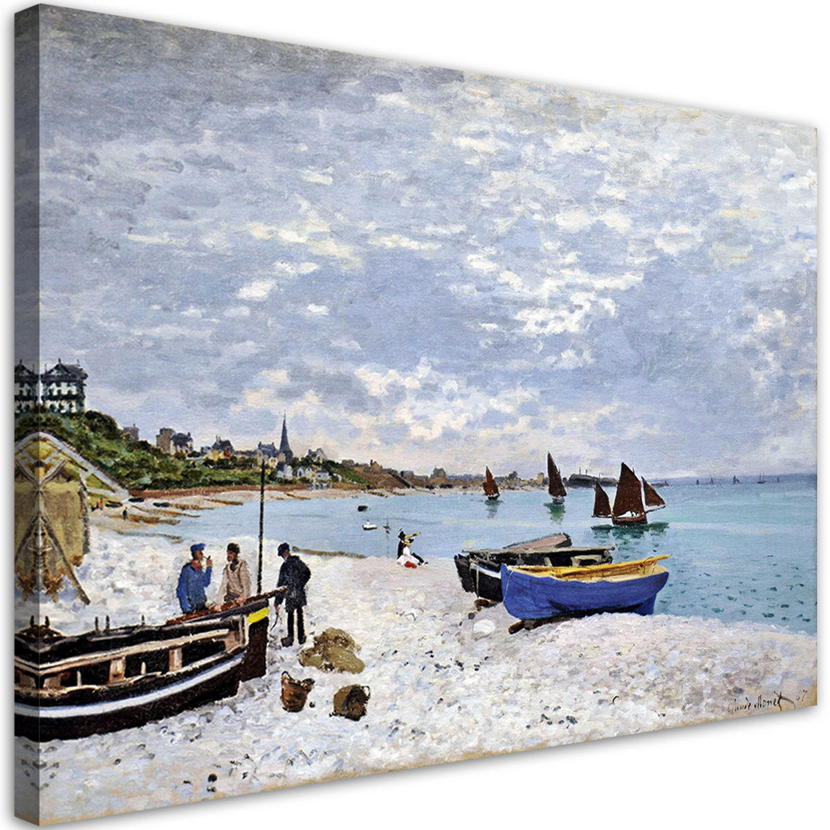 WANDBILD strand bei sainte adresse claude monet - Multicolor, Textil (60/40cm) - Feeby