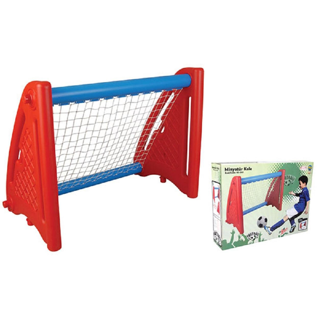 KINDERFUSSBALLTOR 3397 120 x 80 cm, wetterfest, Garten, Kunststoff, Fußballtor, Outdoor - Rot, Kunststoff (86/119cm) - Pilsan