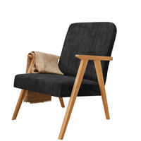 SESSEL Petra 81x63 cm im minimalistischen Stil Scandinavian, Holz, schwarz - Schwarz, Holz (59/81/63cm) - Margaret Hadas24