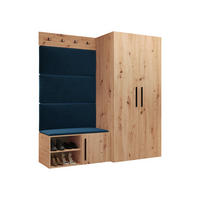 GARDEROBEN-SET Medi I - Blau/Schwarz, Holzwerkstoff/Kunststoff (80/191/50cm) - MIRJAN24