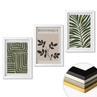 WANDBILDER 3er-Set - 20x30 cm Weißer Rahmen - Botanischer Boho-Minimalismus - Weiß, Kunststoff (20/30cm) - ArtPrintCave