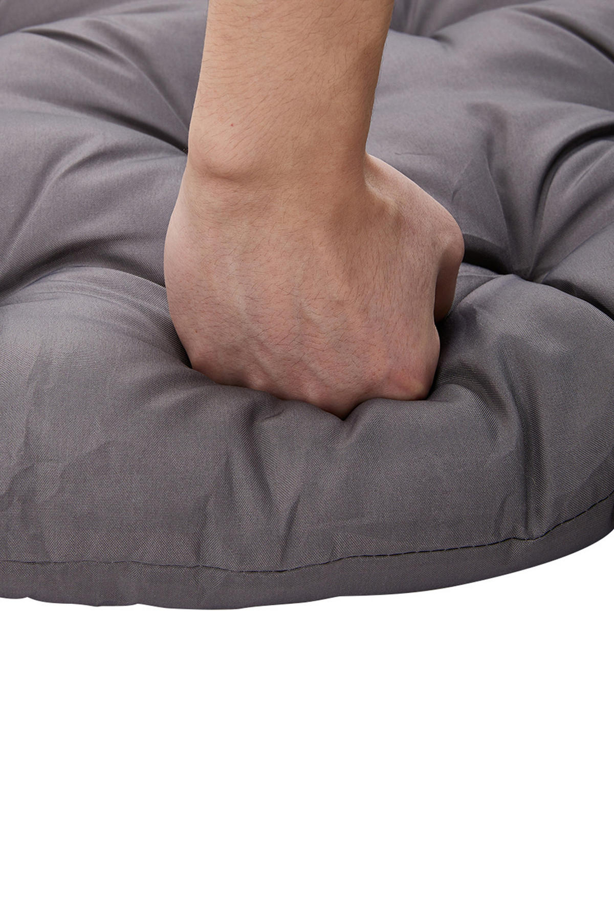 SITZKISSEN für Gartenbänke aus Polyester PP-Baumwolle in Dunkelgrau Leicht und tragbar 120 cm B x 50 cm T - Dunkelgrau, Textil (50/120cm) - Livingandhome