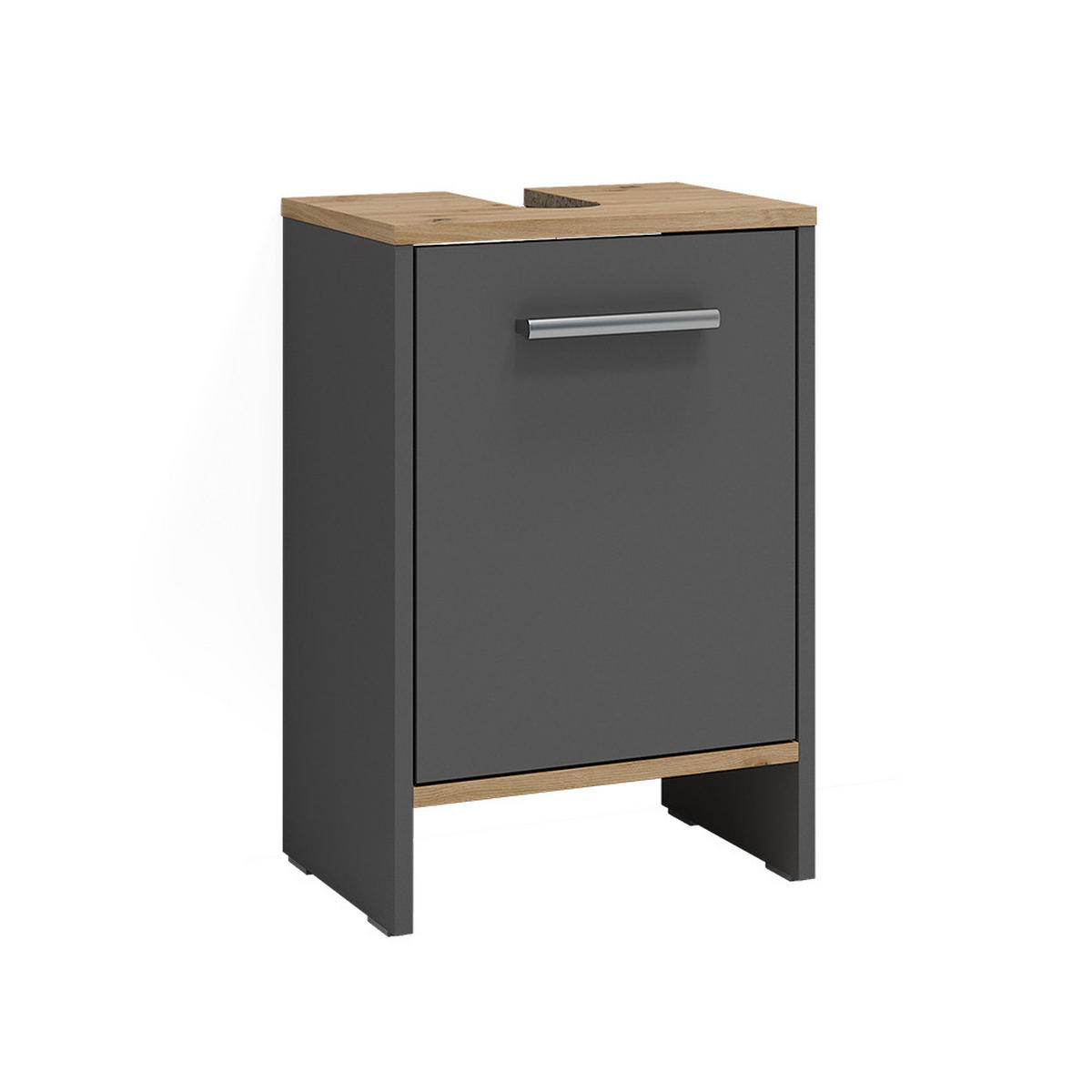 WASCHBECKENUNTERSCHRANK Karli Anthrazit/Goldkraft Eiche 38.2 x 57 cm mit der Tür - Anthrazit, Holzwerkstoff (38.2/57/26.3cm) - Vicco