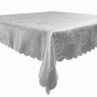 TISCHDECKE 160/220 cm Ornamente Silber - Silberfarben, Textil (160/220cm) - TiborTex