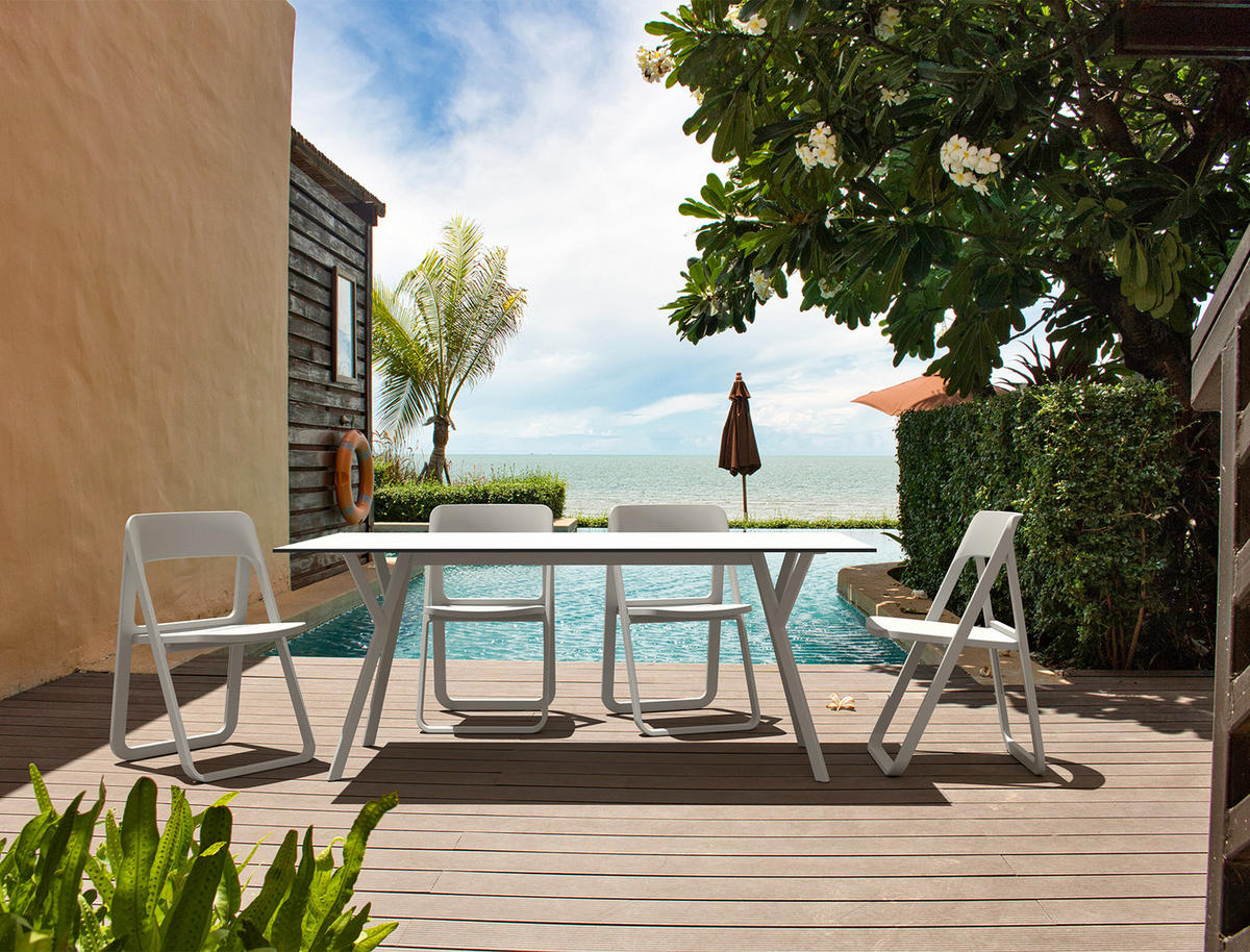 KLAPPSTUHL SLAG Weiß - Weiß, Kunststoff (48/45/48cm) - Légia Home