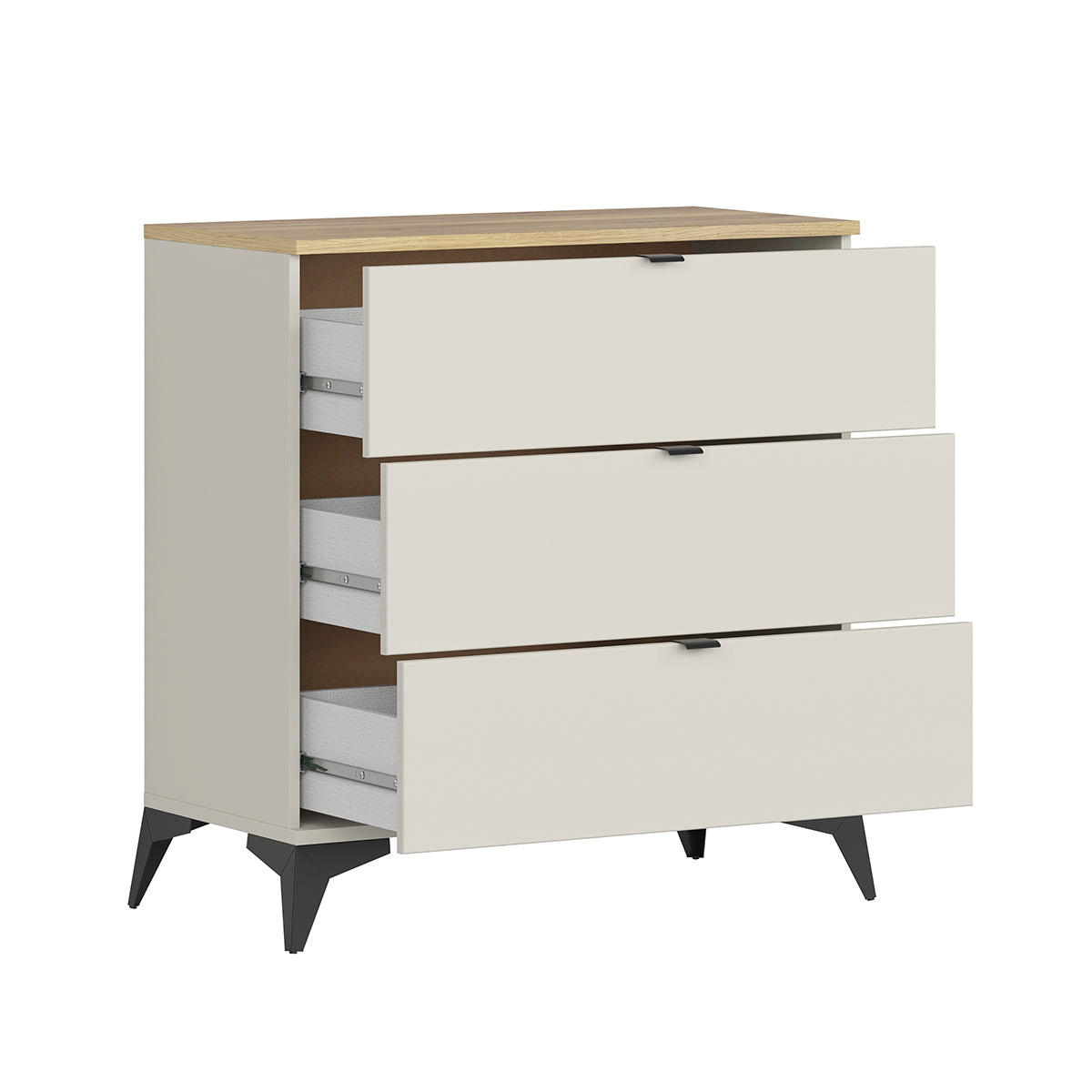 KOMODA Naya Kašmír - béžová, kompozitné drevo (85/90/41cm) - Petits-meubles