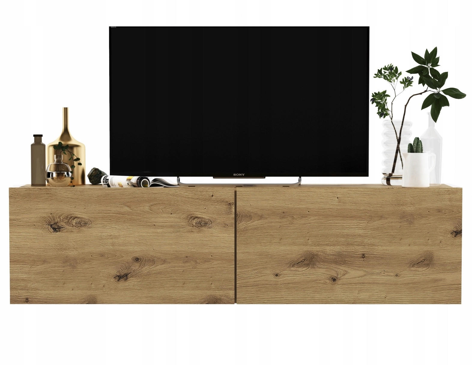 TV-SCHRANK Enjoy Eiche artisan matt 120 cm - Eiche Artisan, Holzwerkstoff (120/30/35cm) - Meble Lindner