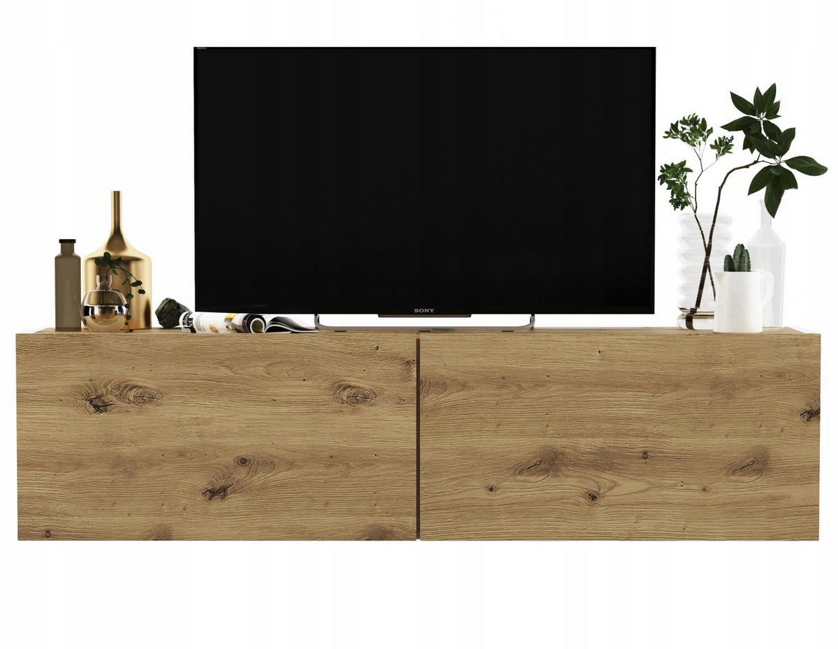 TV-SCHRANK Enjoy Eiche artisan matt 120 cm - Eiche Artisan, Holzwerkstoff (120/30/35cm) - Meble Lindner