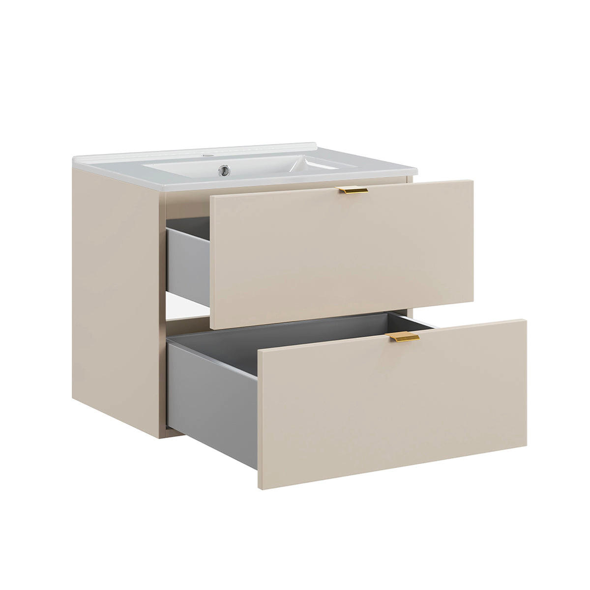 WASCHTISCH 60cm Azel Kaschmir - Beige, Holzwerkstoff (60/50/46cm) - Petits-meubles