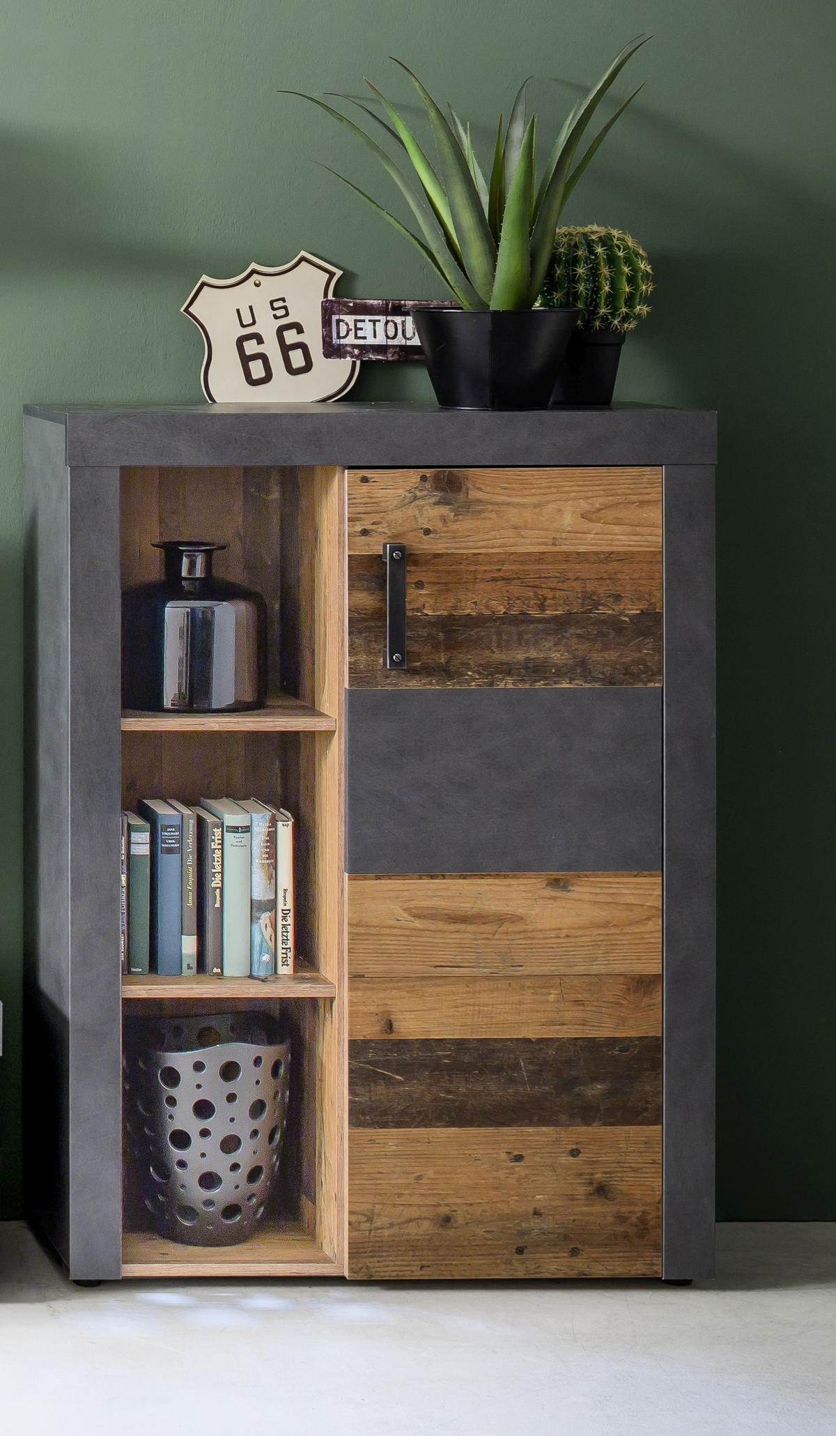 SIDEBOARD Old Wood Dekor - Grau, Holzwerkstoff (87/118/34cm) - ebuy24