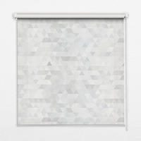VNÚTORNÁ roleta - okenná roleta - roleta - 100x100 cm - Sivý trojuholníkový vzor - sivá, plast (100/100/0.5cm) - TULUP