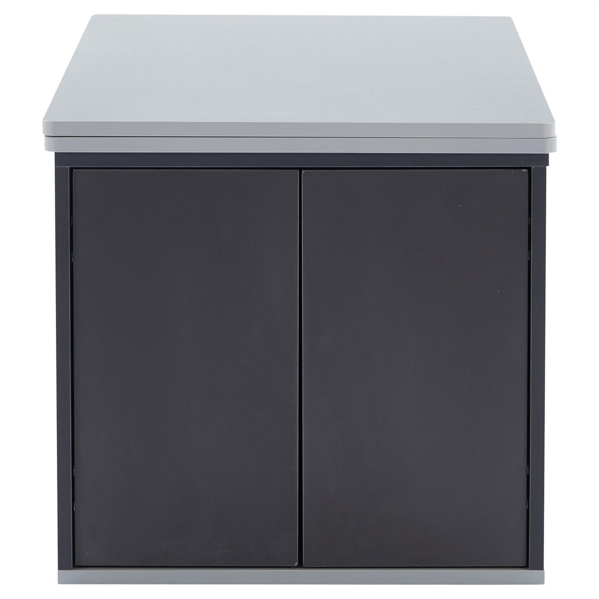 COUCHTISCH, höhenverstellbar, 2‑in‑1 Klapptisch mit Stauraum, 2 Schubladen, 100/51/47 cm, Grau - Grau, Holzwerkstoff (100/51/47cm) - Redom