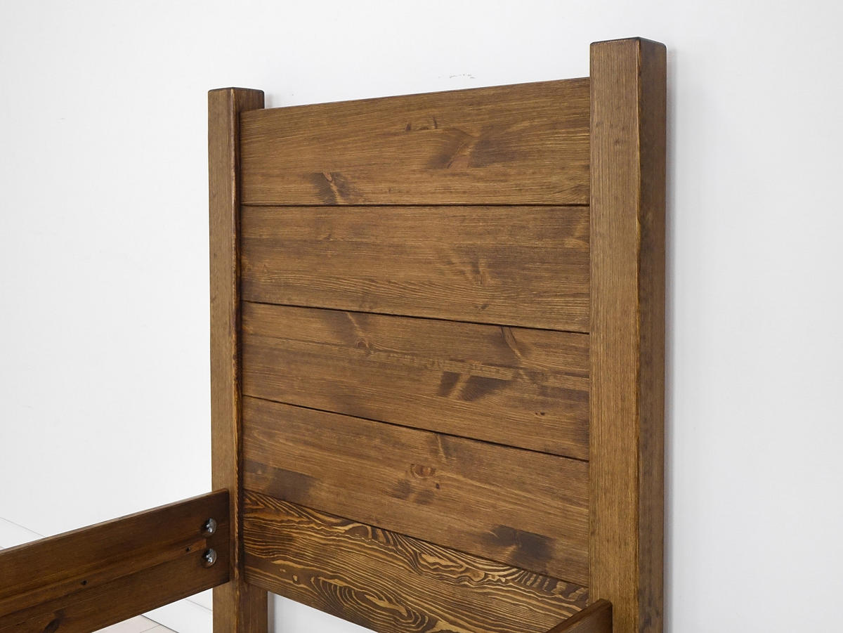 BETT aus Massivholz Rustyk Dobromir 90x200 - Dunkelbraun, Holz (90/200cm) - Seart
