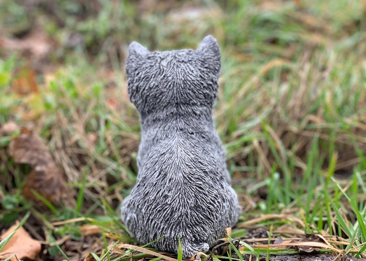 STEINFIGUR Yorkshire frostfest Gartenfigur wetterfest - Grau, Stein (10/15/14cm) - stoneandstyle