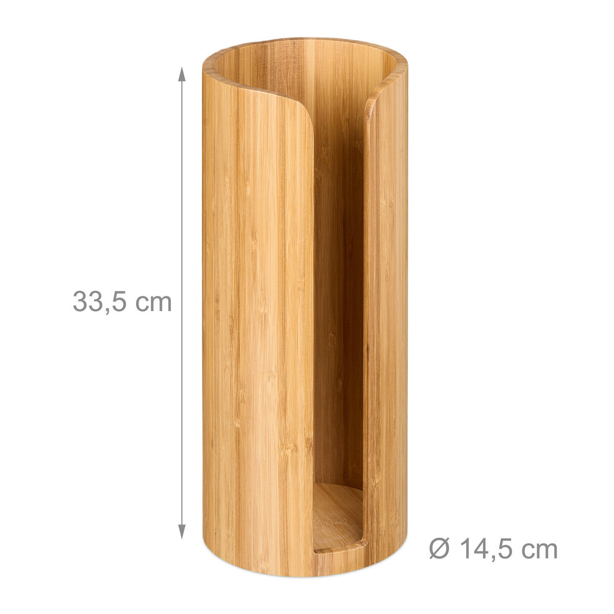 TOILETTENPAPIER-AUFBEWAHRUNG - Hellbraun, Holz (14.5/33.5/14.5cm) - Relaxdays