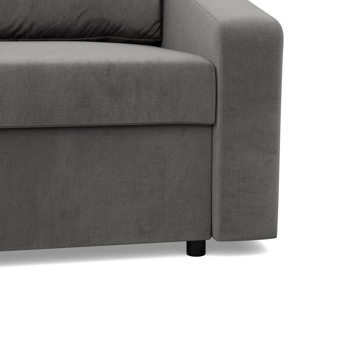SOFA 3-SITZER MIT SCHLAFFUNKTION NEO, Hellgrau - Grau, Textil (220/92/92cm) - Mebligo