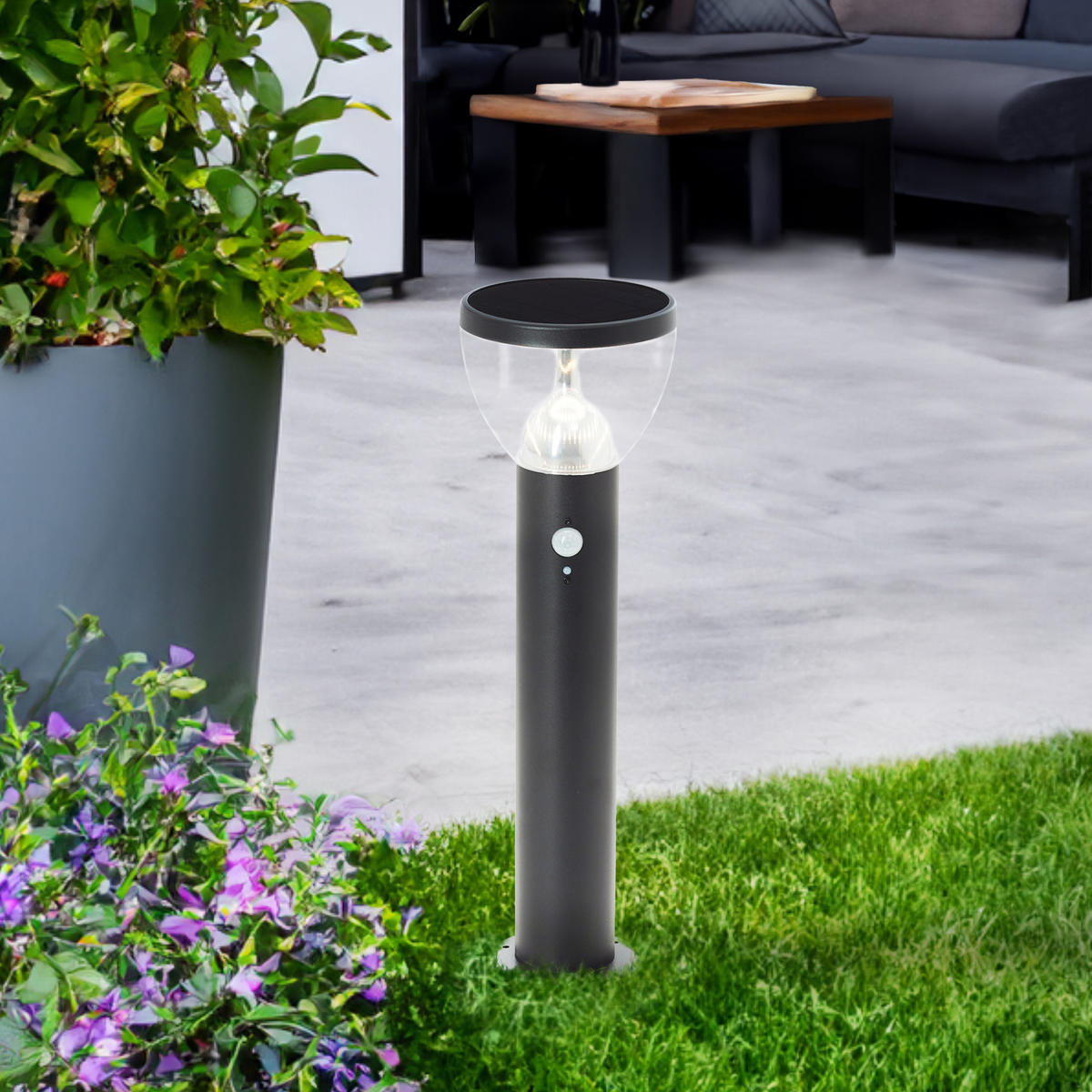 SOCKELLEUCHTE Tulip G40411/06 - Schwarz, Metall (16/16/52cm) - Brilliant