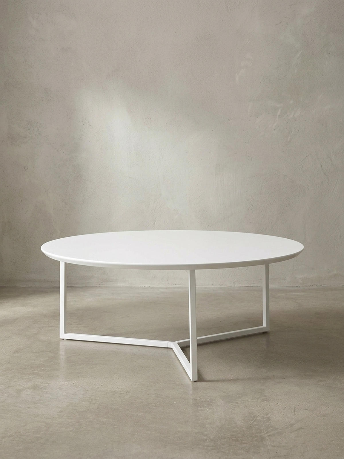 COUCHTISCH rund, Weißes MDF-Holz mit Metallbeinen, Durchmesser 80 cm, Höhe 33 cm - Weiß, Holz/Metall (80/80/33cm) - KADIMA DESIGN