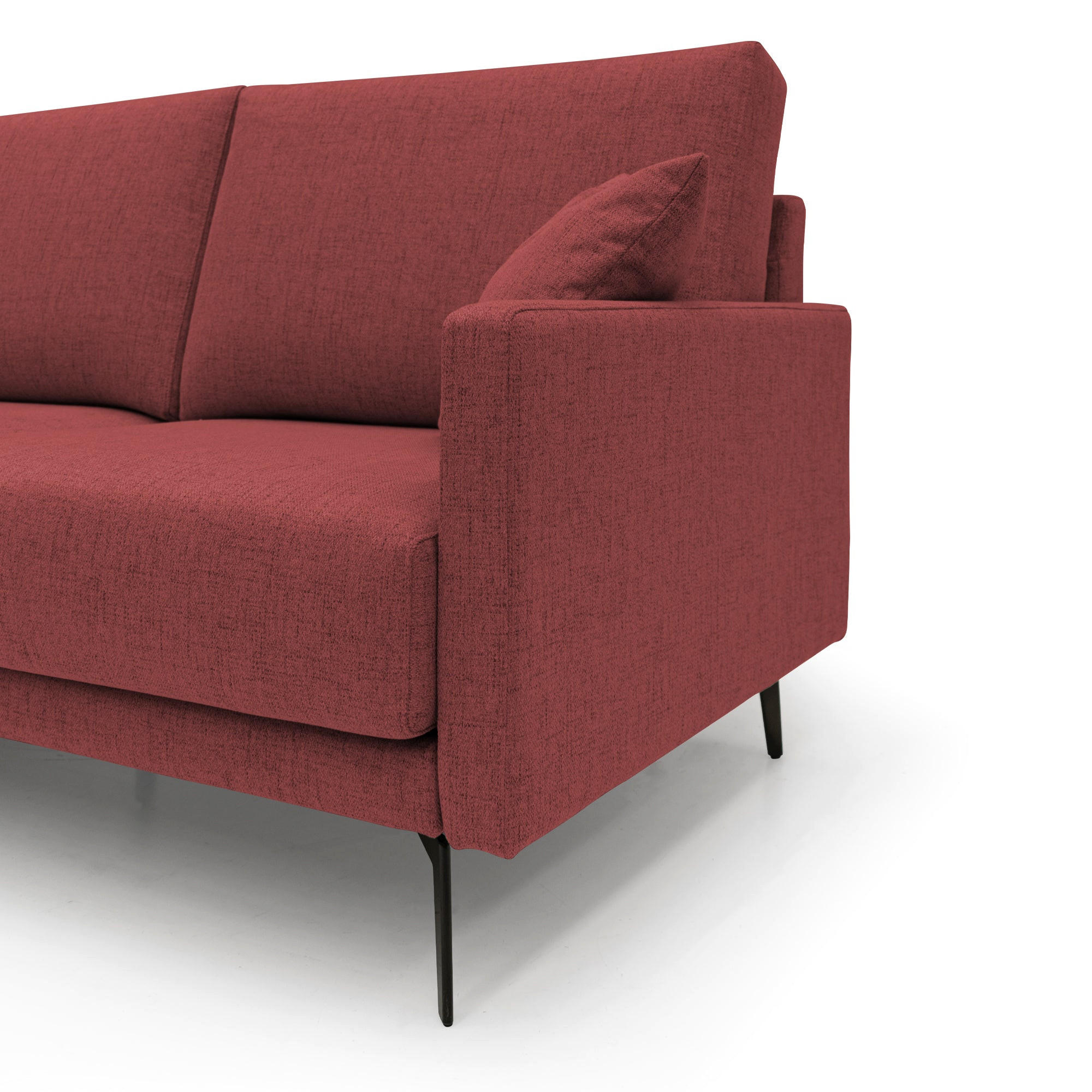 Thumbnail - Divani.store Linearsofa, Rot, Textil, 140x94x90 cm, Wohnzimmer, Sofas & Couches, Sofas