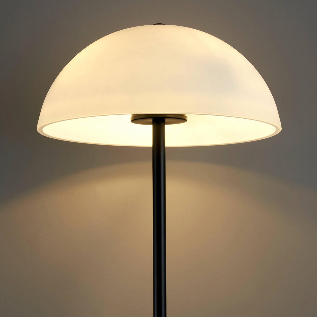 STEHLEUCHTE Melito, Schwarz und weiß, 155cm - Weiß, Glas (35/35/155cm) - KOSILUM