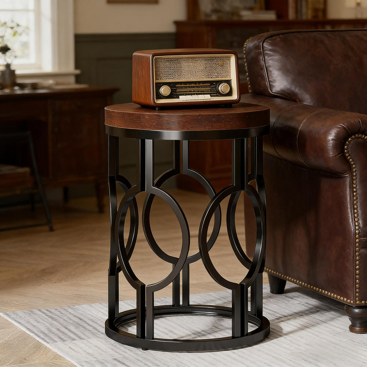 COUCHTISCH Schwarz-Braun 45/45/60 cm - Schwarz, Holzwerkstoff (45/45/60cm) - PANGIVO