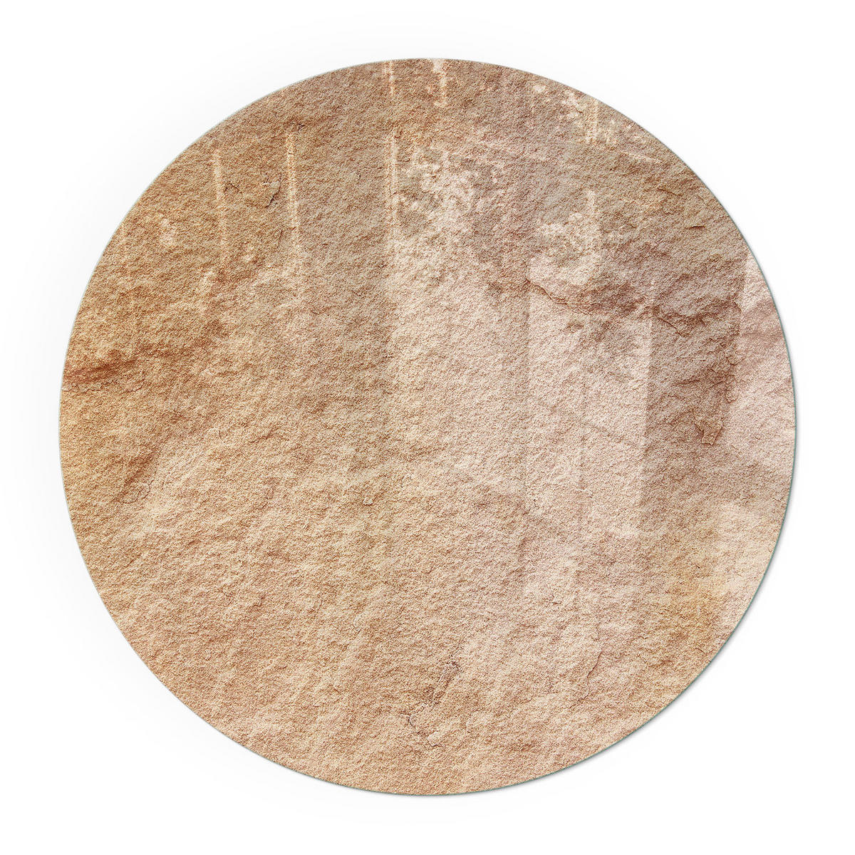 GLASPLATTE für Kamin Ø 60 cm - Beige, Glas (60/60/0.4cm) - TULUP