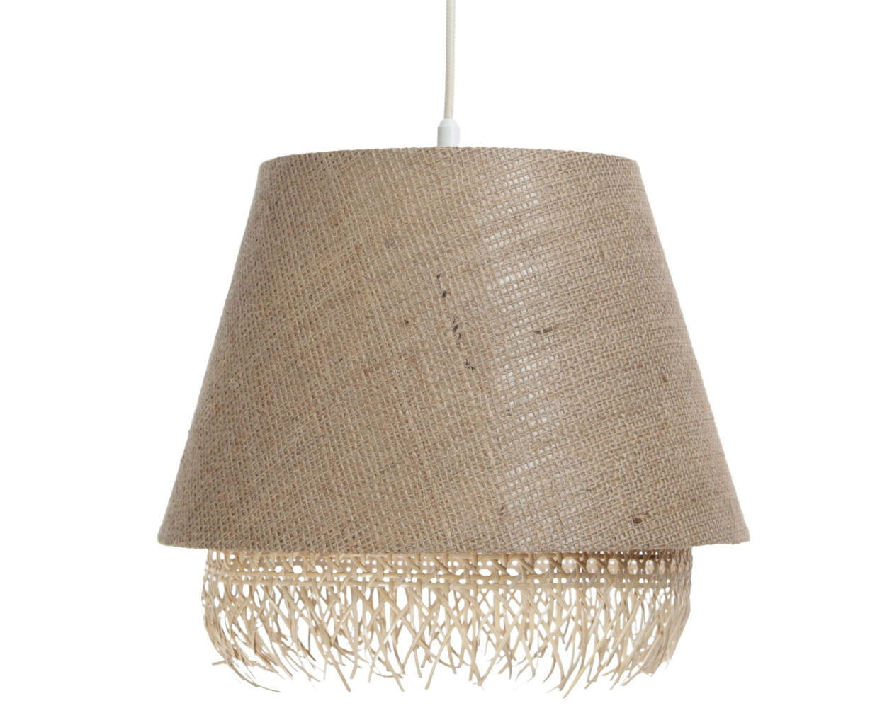HÄNGELEUCHTE Beige 30/27 cm - Beige, Naturmaterialen (30/1.3/27cm) - ONZENO