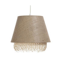 HÄNGELEUCHTE Beige 30/27 cm - Beige, Naturmaterialen (30/1.3/27cm) - ONZENO