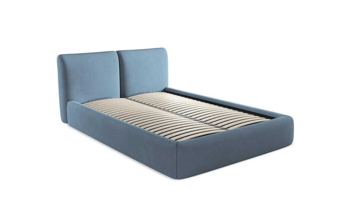 POLSTERBETT mit Bettkasten und Lattenrost 200x228 Schwarz - Schwarz, Kunststoff/Textil (180/200cm) - Makamii