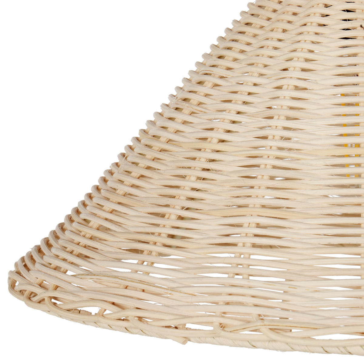 STEHLAMPE Naturfarben/Schwarz Kerian - Schwarz/Naturfarben, Naturmaterialien (63/46/148cm) - Beliani