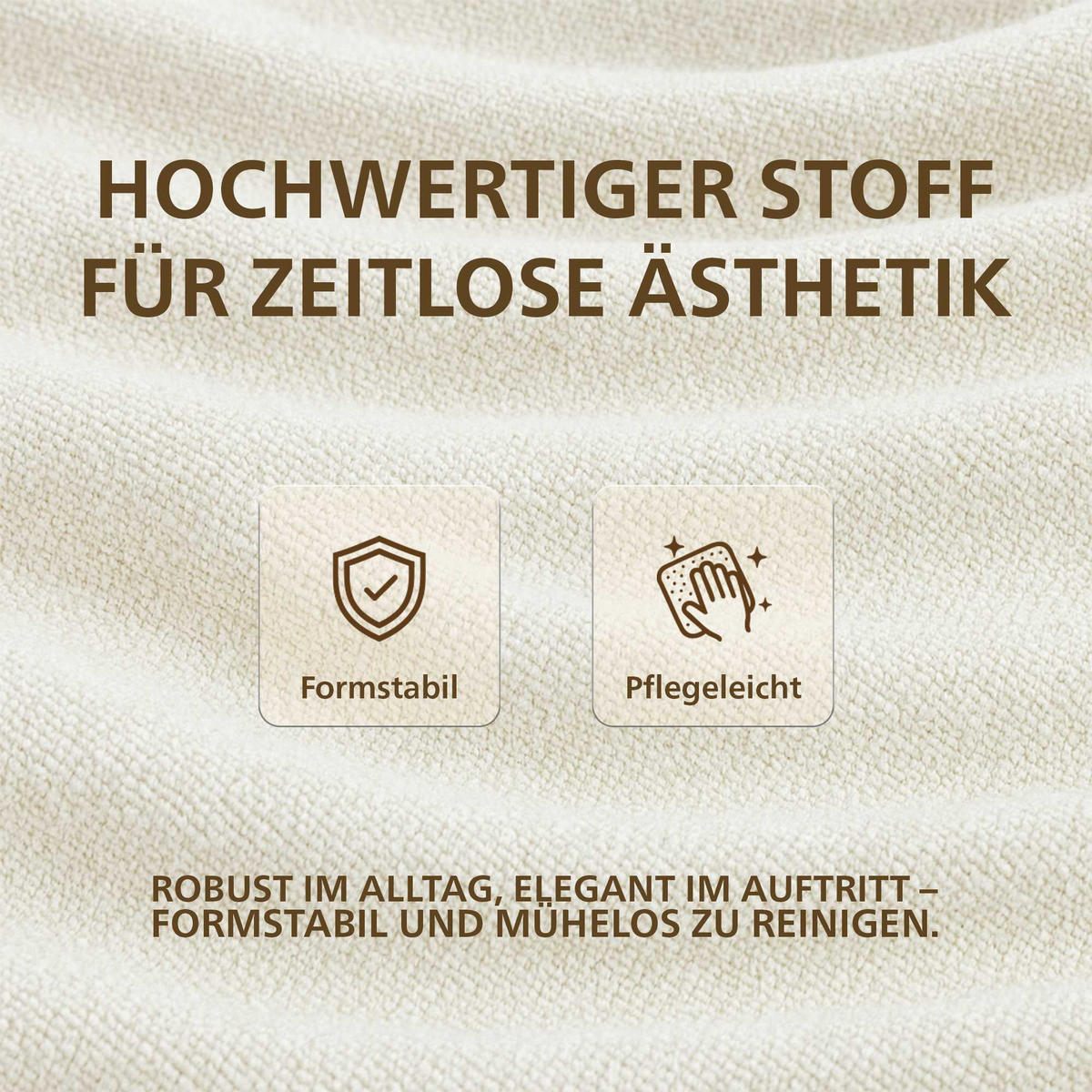 ARMLEHNENSTUHL 2er Set Stoff Creme - Creme/Schwarz, Textil/Metall (59/87/59cm) - CLP