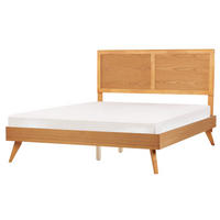 BETT mit Lattenrost 160/200 cm Hellbraun Istres - Hellbraun, Holzwerkstoff (160/200cm) - Beliani