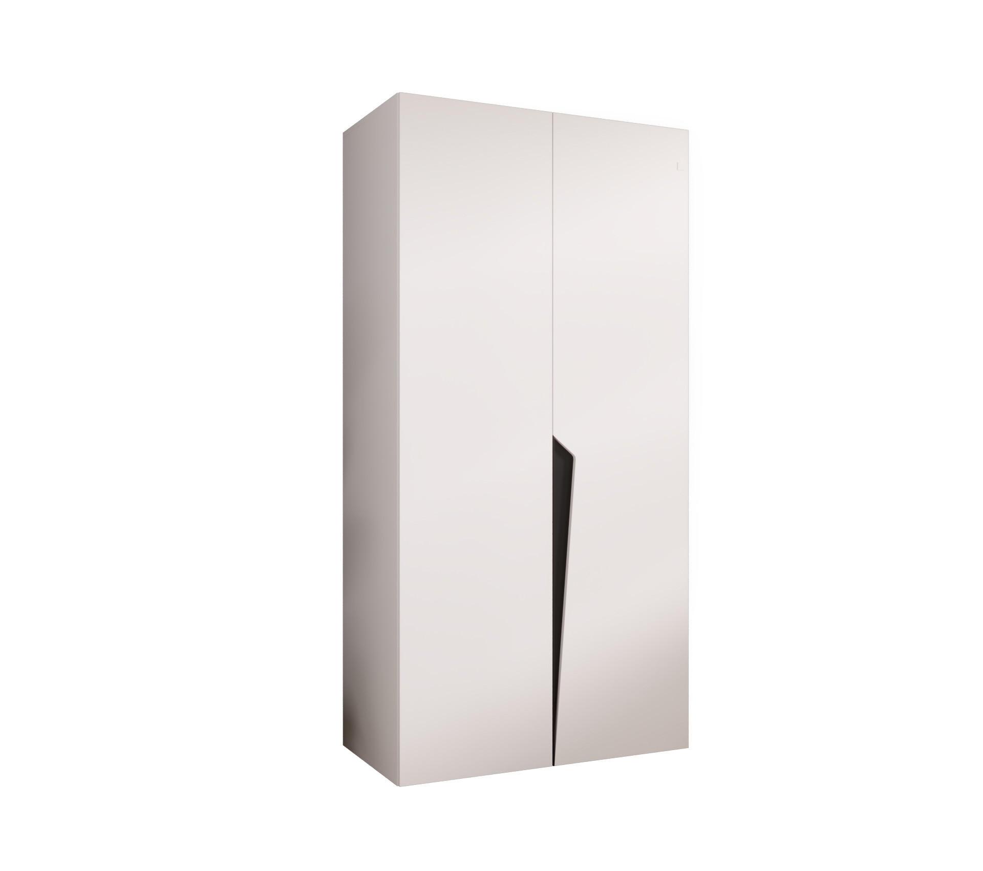 Abiks Möbel Drehtürenschrank Weiß, Schwarz 100x202x52 cm