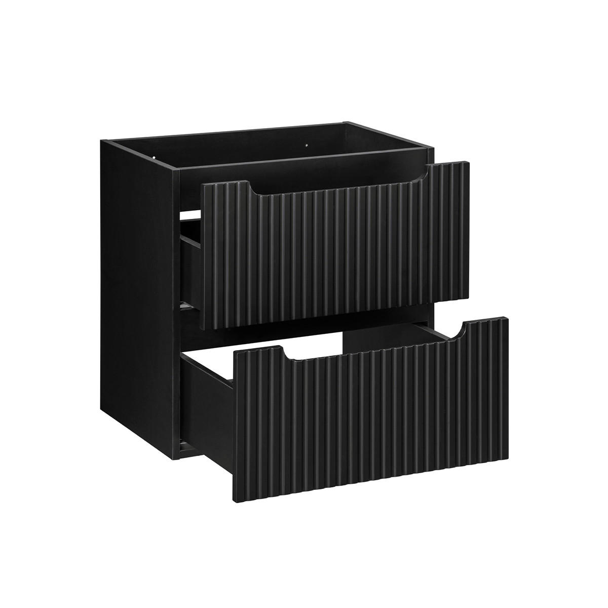 WASCHTISCHUNTERSCHRANK 60cm Riva Schwarz - Schwarz, Holzwerkstoff (60/57/40cm) - Petits-meubles