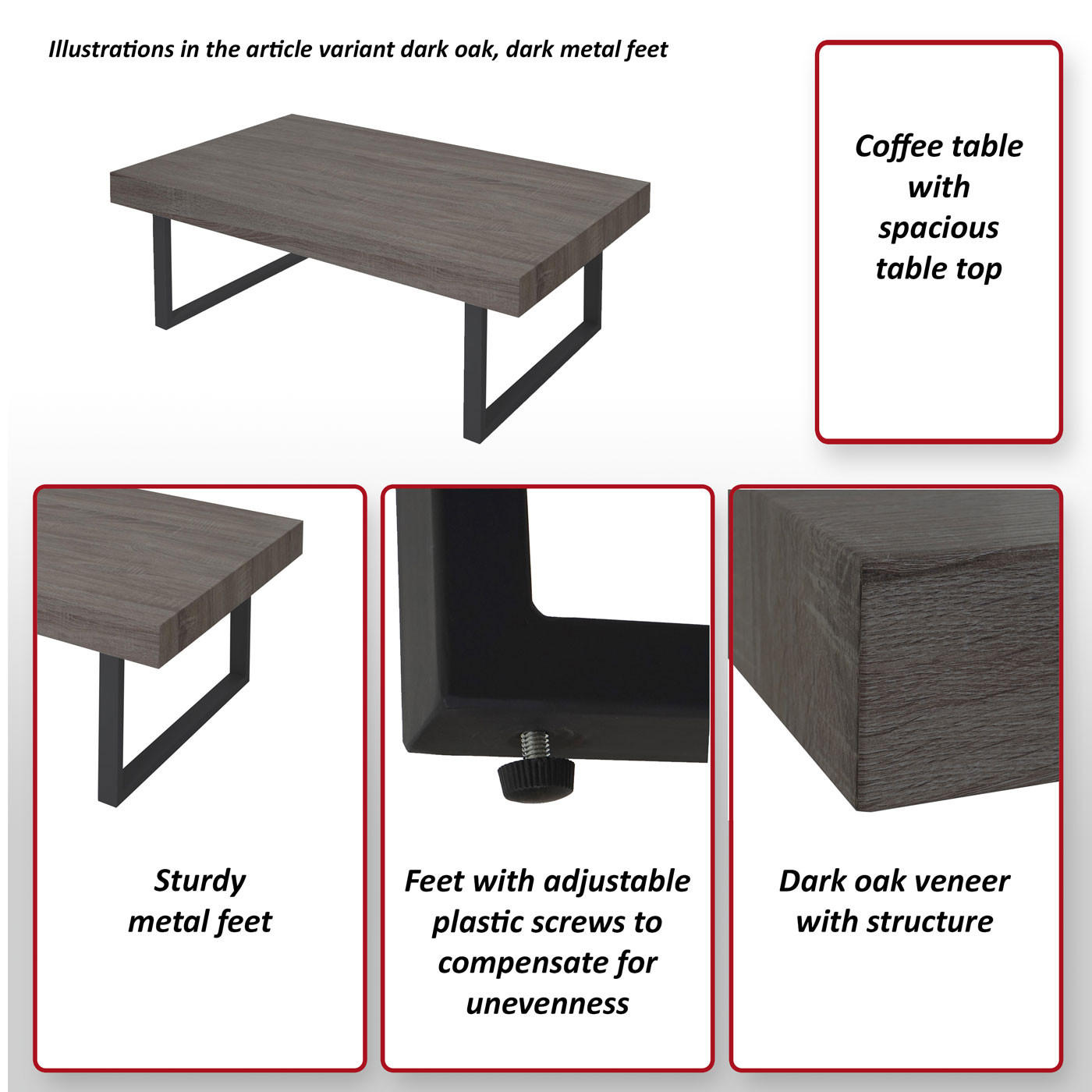 COUCHTISCH rechteck Wildeiche Dekor - Wildeiche, Holz (60/110/40cm) - MCW