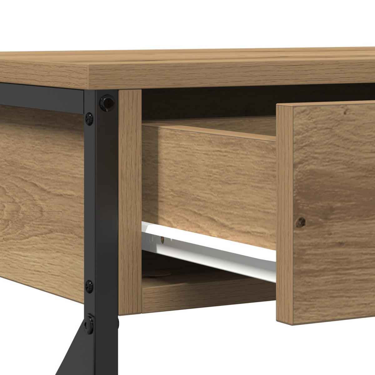 KONSOLE Tisch Artisan-Eiche 100/28/75 Cm - Braun, Holzwerkstoff (100/28/75cm) - vidaXL