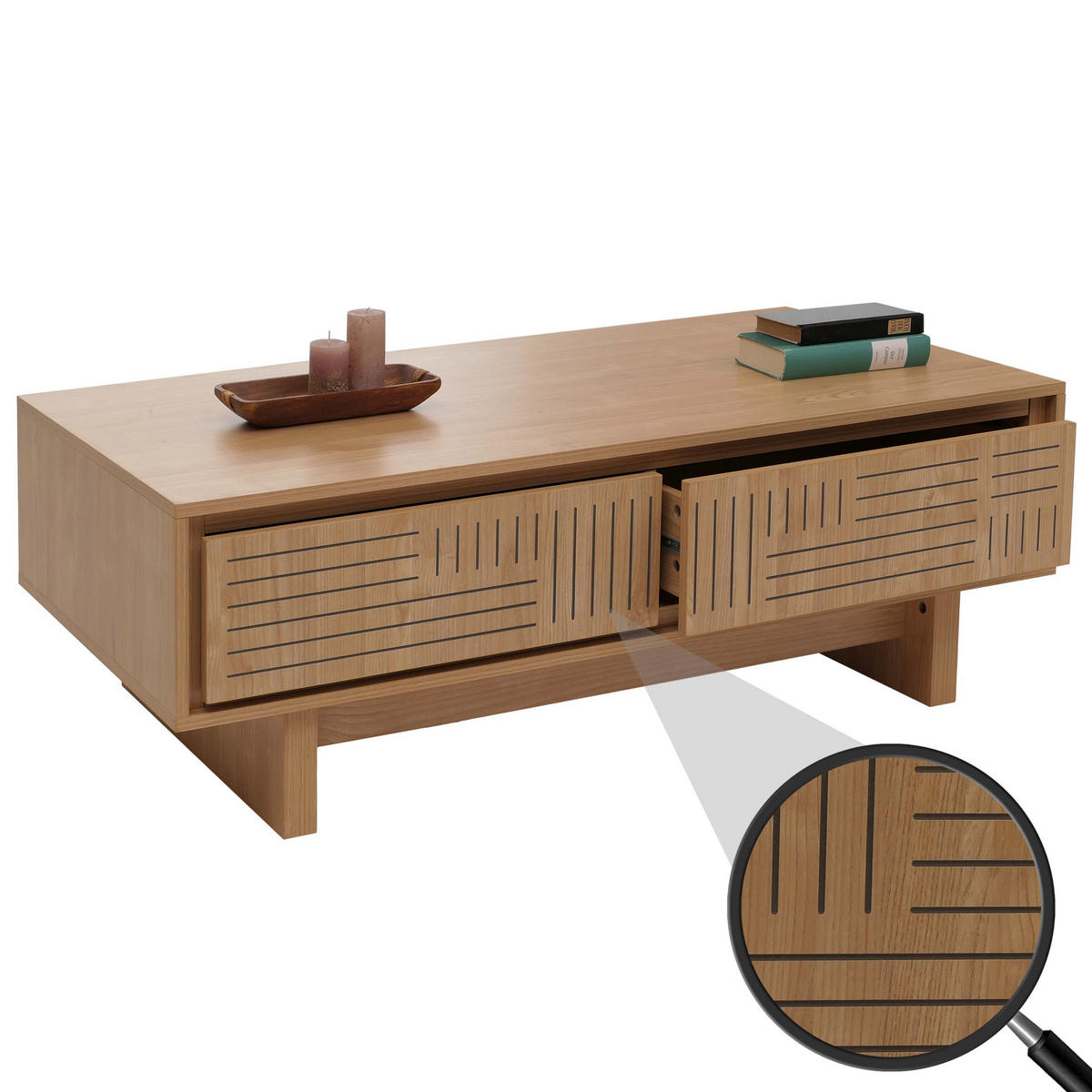 COUCHTISCH rechteck Beige - Beige, Holz (60/120/40cm) - MCW