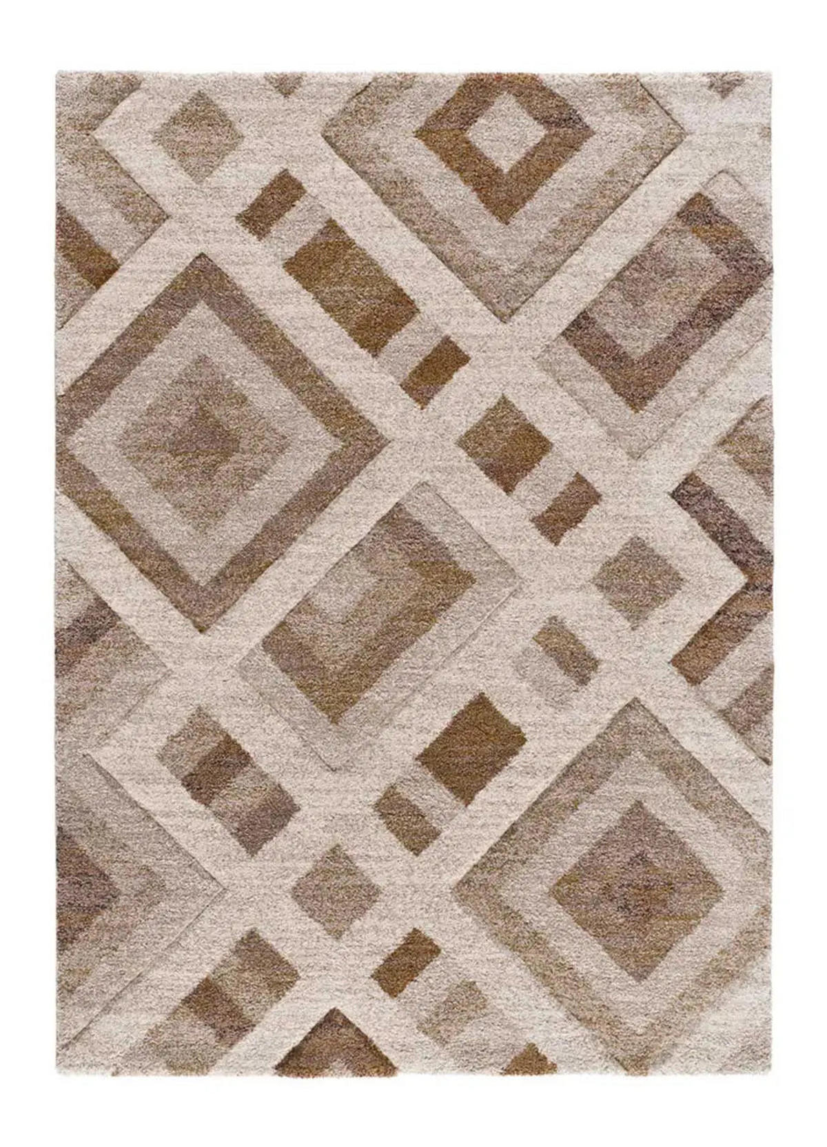 HOCHFLORTEPPICH Beige / Braun Teva 160/235 cm - Braun, Textil (160/235cm) - Atticgo