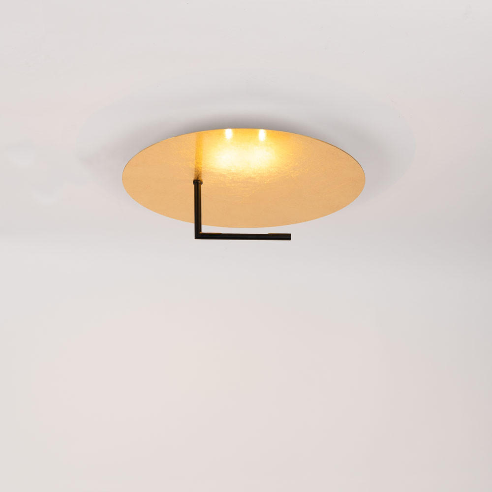 s.luce Led-Wand-/Deckenlampe Gold 45x16x45 cm