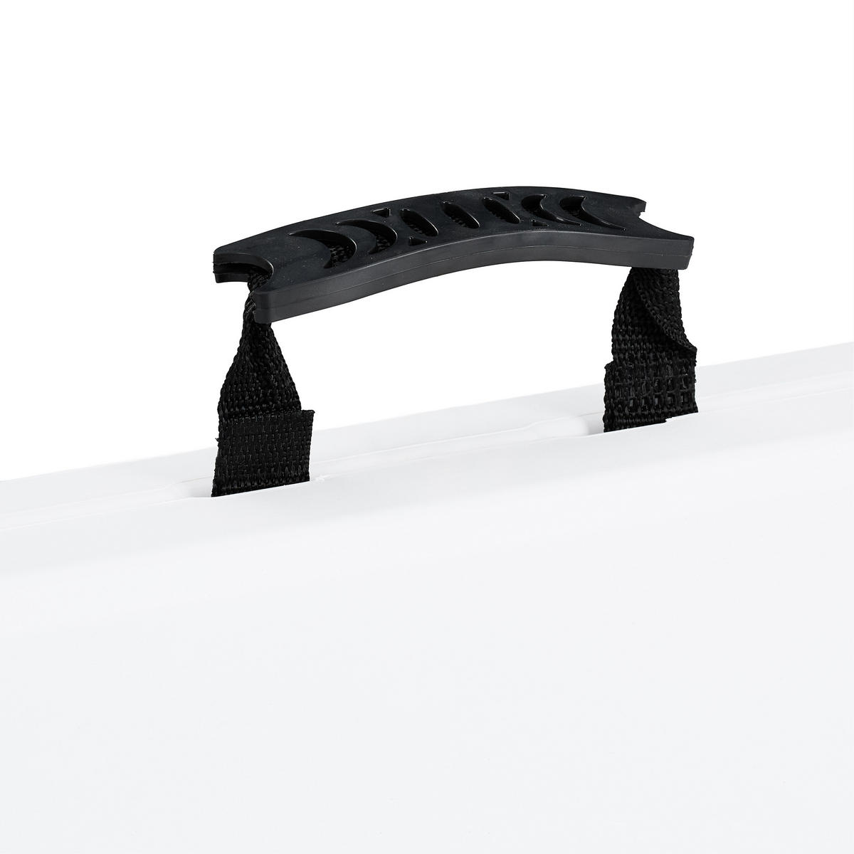 GARTENTISCH Weiß Schwarz klappbar 220x68 cm - Weiß, Kunststoff/Metall (68/220/75cm) - Relaxdays