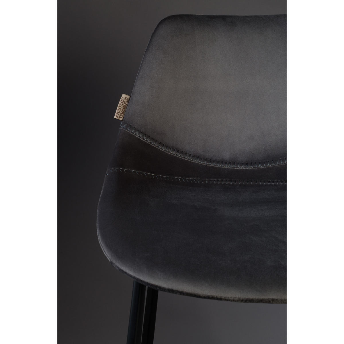 BARHOCKER Franky Rückenlehne 80 cm Grau - 2 er Set - Grau, Textil (50/106/54cm) - Dutchbone