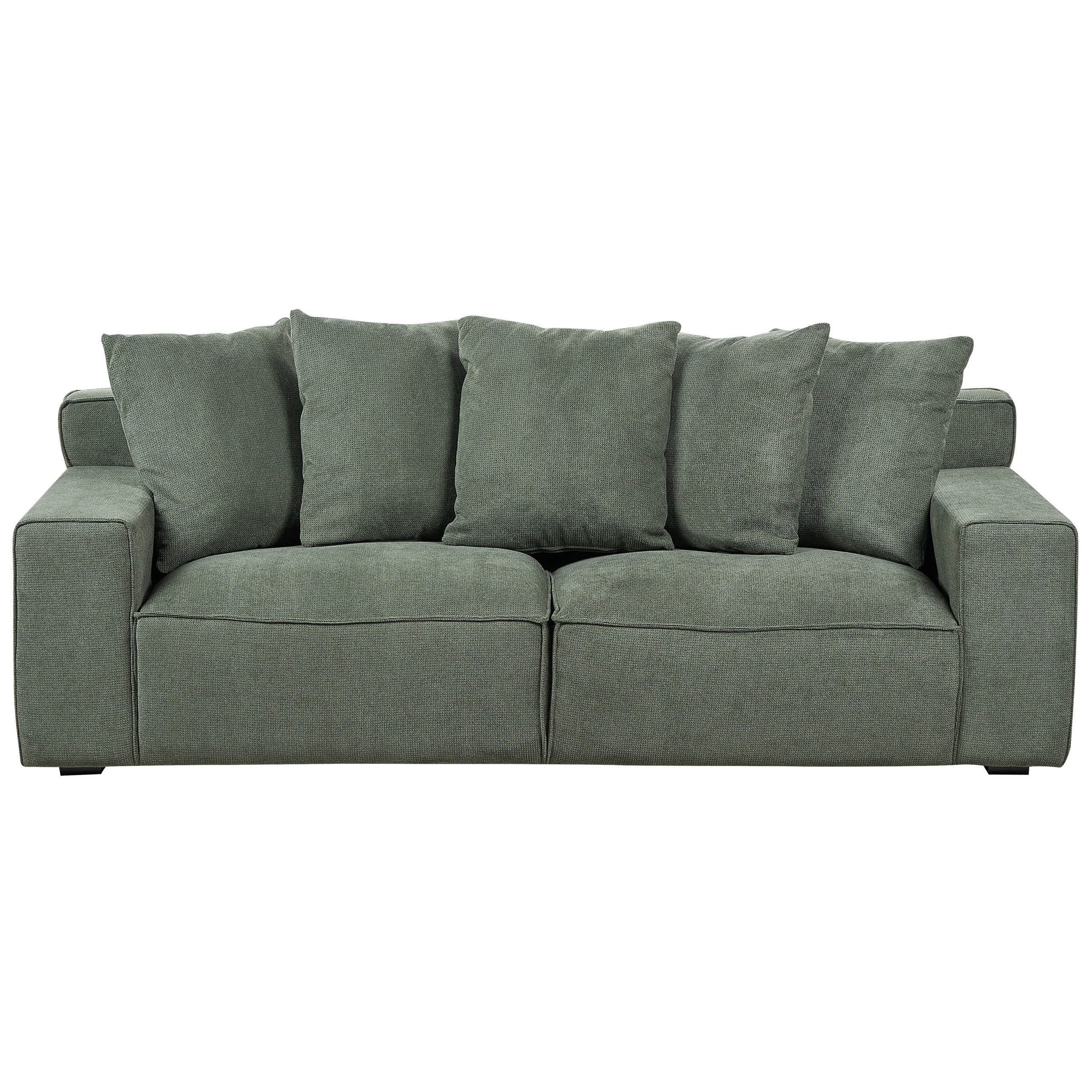 3-SITZER-SOFA dunkelgrün mit Kissen Viskan - Grün, Textil (200/67/82cm) - Beliani