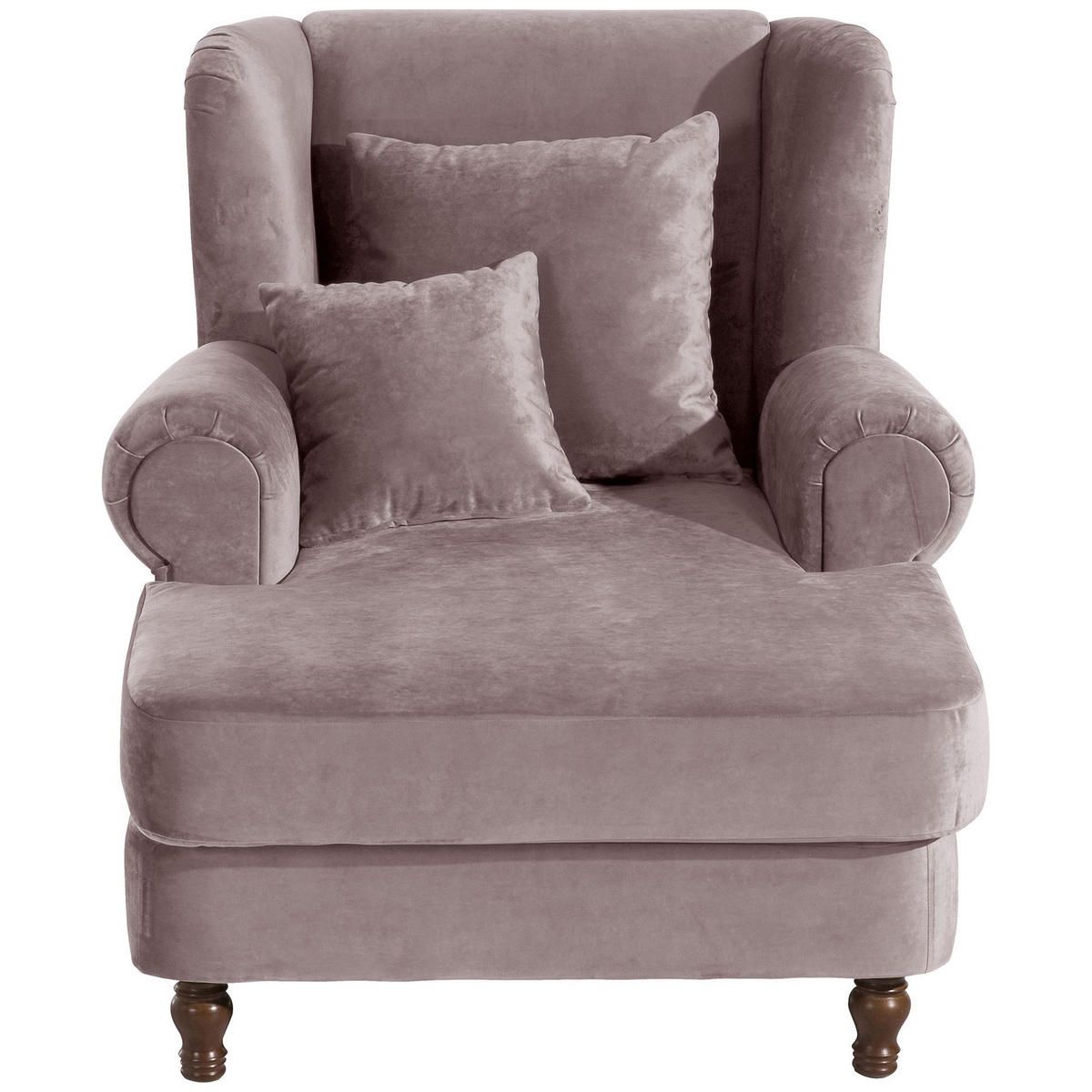SESSEL XXL inkl. Kissen Karley Samtvelours rosé - Rosa, Kunststoff (103/103/149cm) - 58aufmkessel