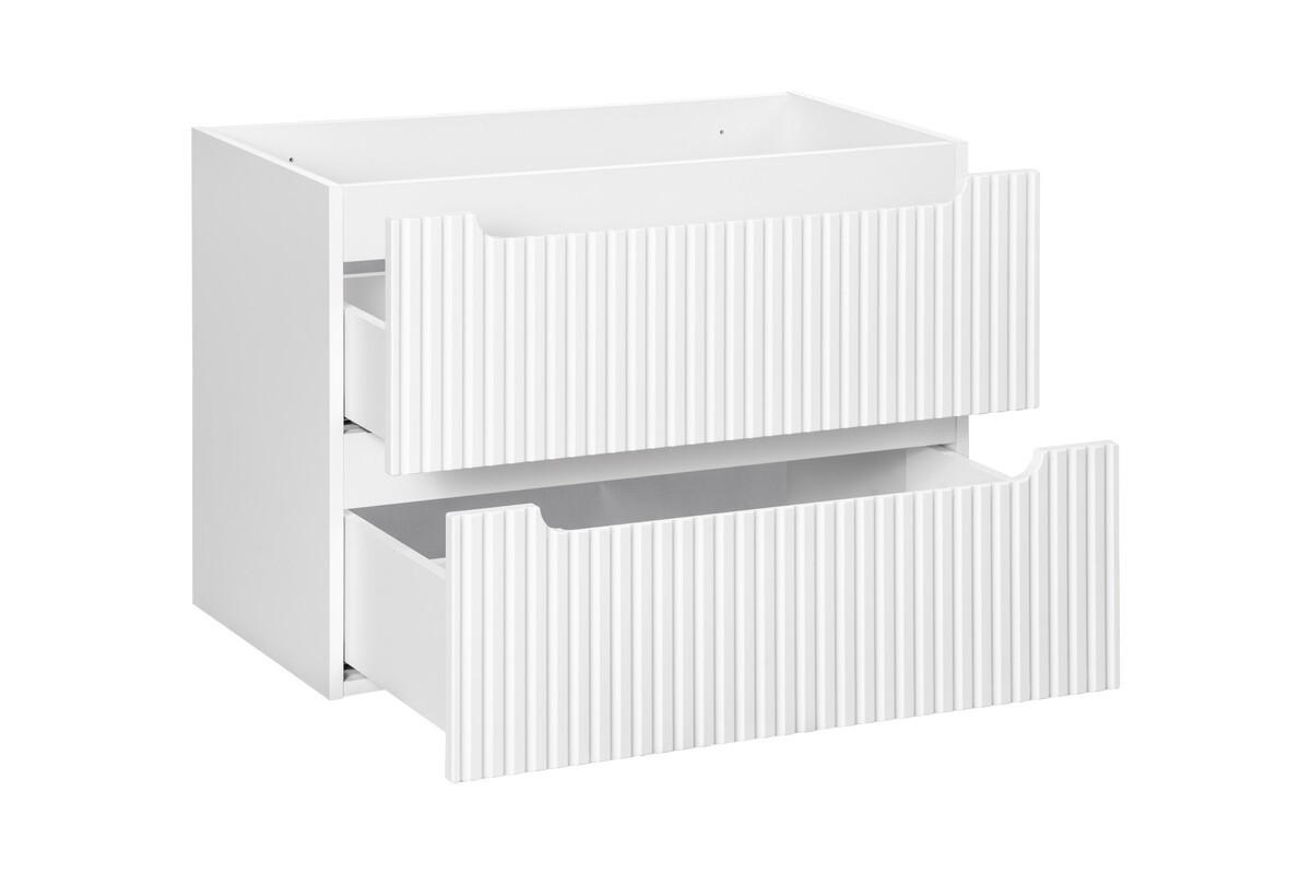 WASCHTISCHUNTERSCHRANK 80 cm 2 Teile - Nova White N BM105 in Weiß/Evoke Eiche - Weiß/Eiche Artisan, Holz (80/57/40cm)