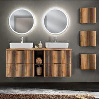 BADMÖBEL-SET 6-TLG. Xanten-56 - Braun, Holzwerkstoff (191/200/47cm) - Lomado